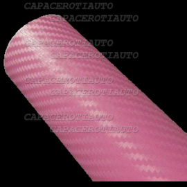 Folie carbon 3d de culoare roz