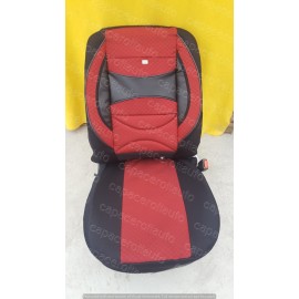 Huse scaune auto din material rosu cu negru